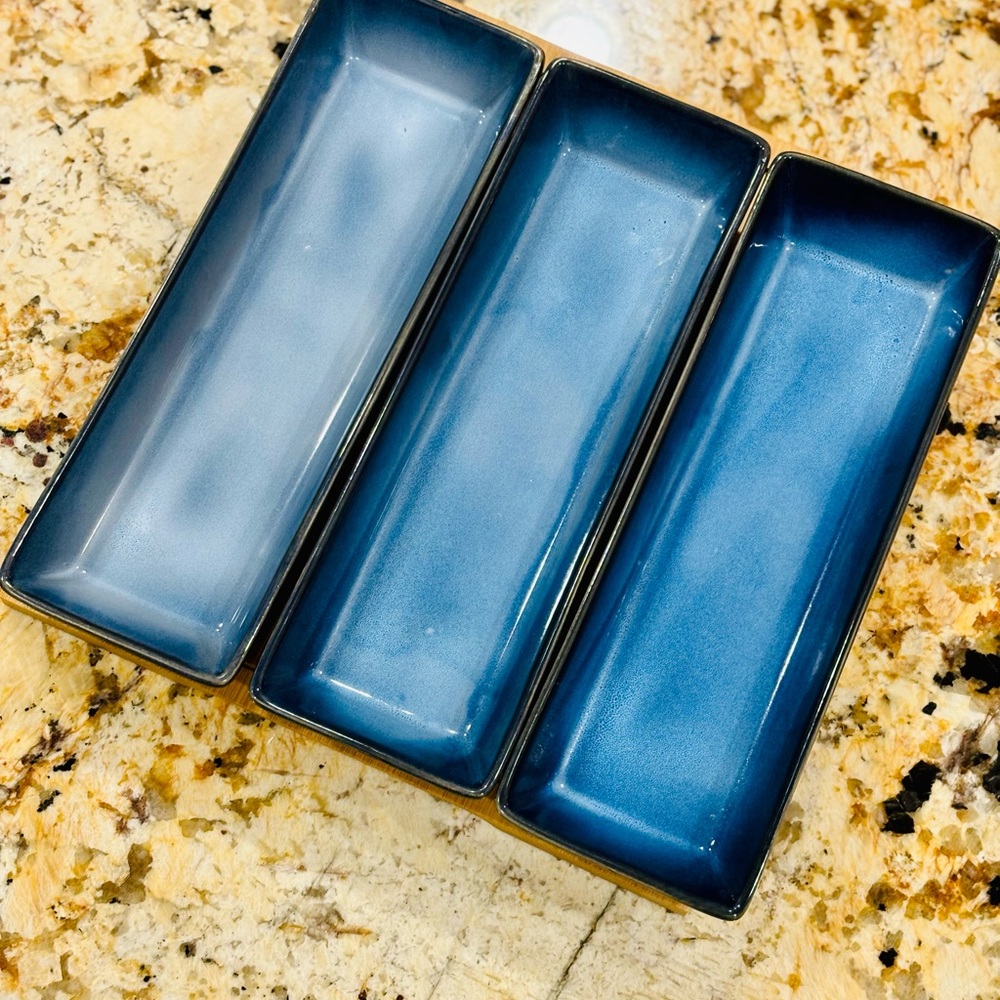 Ceramic Serving Dishes, Stoneware, Set of 3 never used